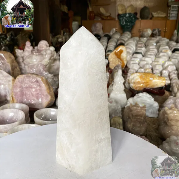 Trụ lục giác thạch anh trắng 4.46kg-T585