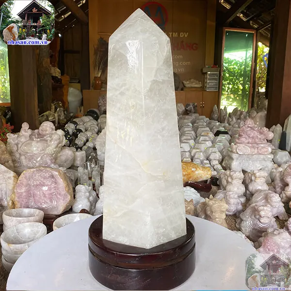 Trụ lục lăng thạch anh trắng 12.2kg-T569