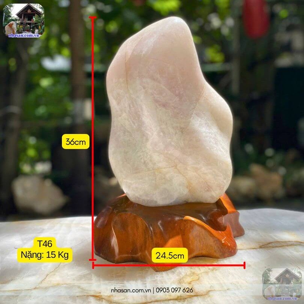 Trụ thạch anh hồng 15kg - T46