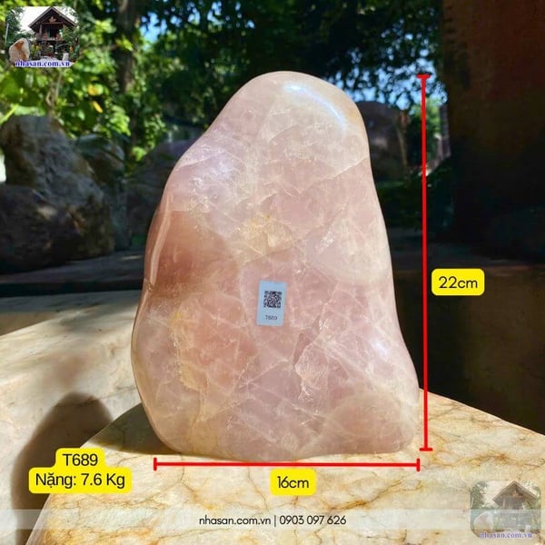 Trụ thạch anh hồng T689 - 7.6kg