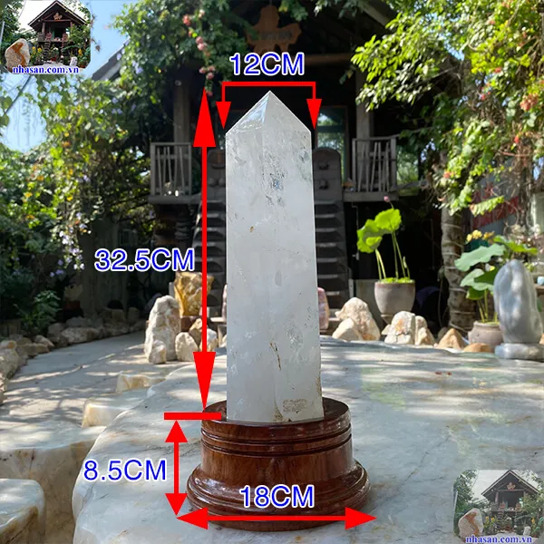 Đá thạch anh tinh thể trắng 7.4kg - T566