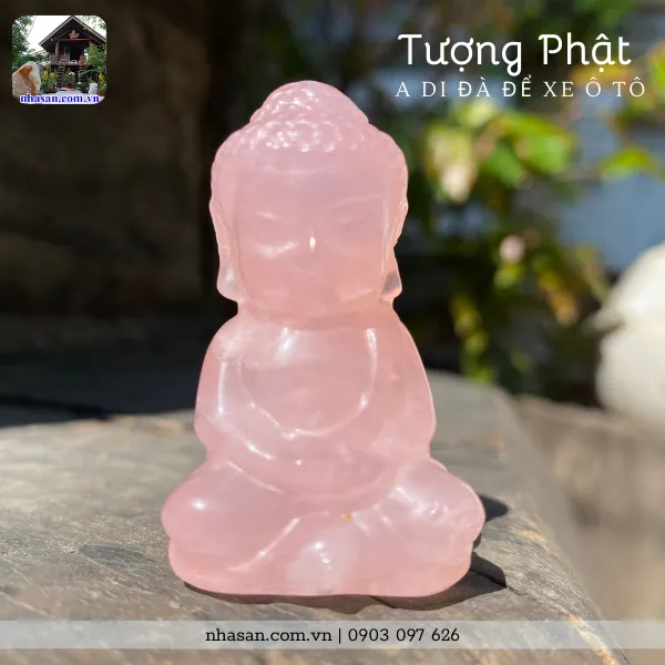 Tượng Phật A Di Đà để xe ô tô nặng 30gr, cao 5cm x ngang 3cm x dày 2.2cm - TP14 