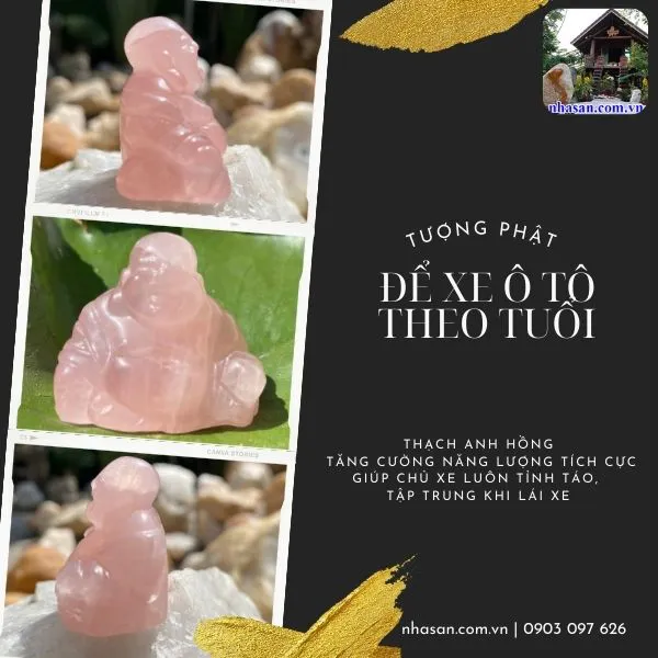 Tượng phật để xe ô tô theo tuổi nặng 35gr, cao 3.5cm x ngang 4cm x dày 2.2cm - TP18