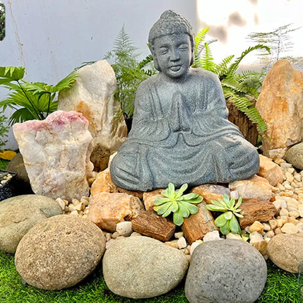 Tượng Phật trang trí sân vườn bằng đá phong thủy giúp trấn an cầu thịnh vượng TC31