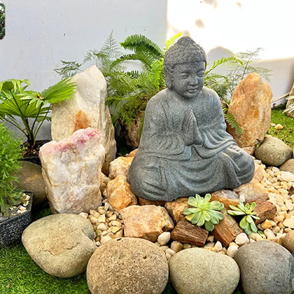 Tượng Phật trang trí sân vườn bằng đá phong thủy giúp trấn an cầu thịnh vượng TC31