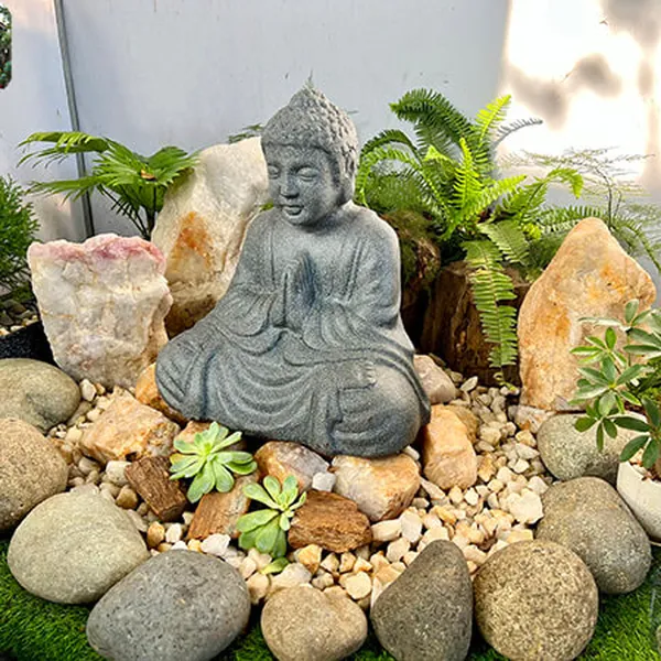 Tượng Phật trang trí sân vườn bằng đá phong thủy giúp trấn an cầu thịnh vượng TC31