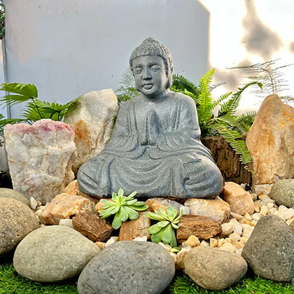 Tượng Phật trang trí sân vườn bằng đá phong thủy giúp trấn an cầu thịnh vượng TC31