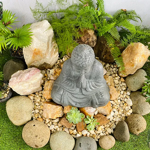 Tượng Phật trang trí sân vườn bằng đá phong thủy giúp trấn an cầu thịnh vượng TC31