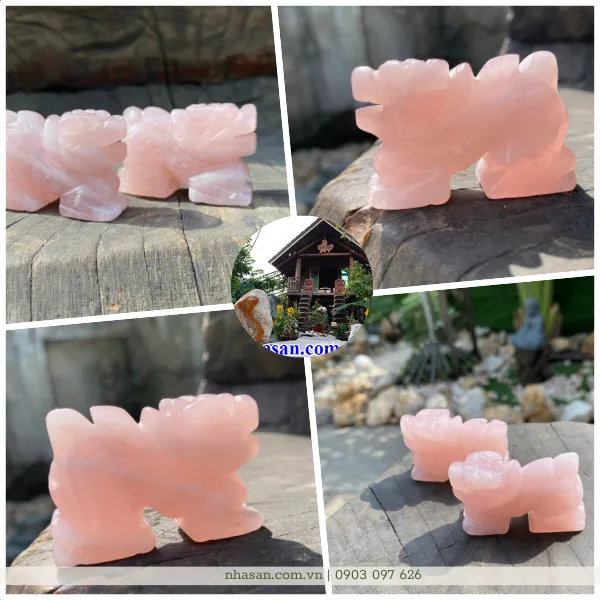 Cặp Tỳ hưu để xe ô tô THD06 nặng 120g, kích thước: cao 3.4cm x dài 5cm x ngang 1.8cm 