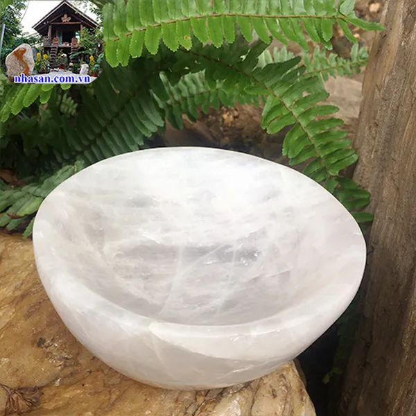 Chén bát đá thạch anh tự nhiên phong thủy
