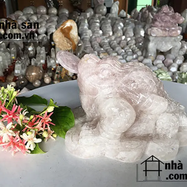 Cóc ba chân thạch anh hồng 2.45kg-C13
