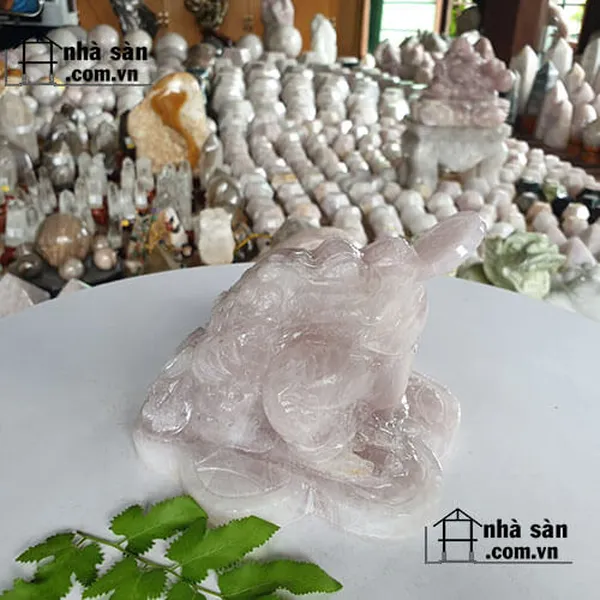 Cóc 3 Chân Đá Thạch Anh Hồng Nguyên Khối C18