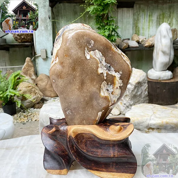 Trụ đá canxedon tự nhiên 6kg-CXD114