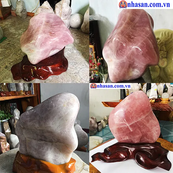 Pink quartz stone