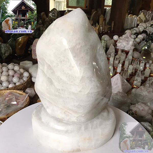 Trụ đá thạch anh trắng 16.4kg-T508 tự nhiên 
