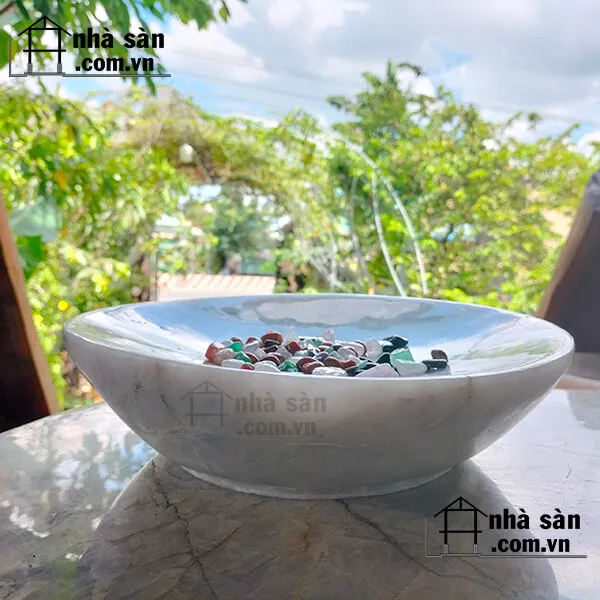 Đĩa đá thạch anh trắng 7.2kg-D04