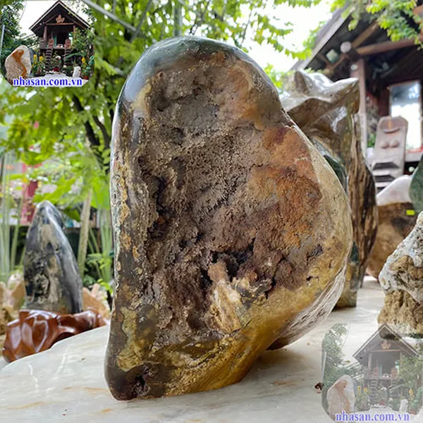 Trụ đá canxedon tự nhiên 12.5kg-CXD103