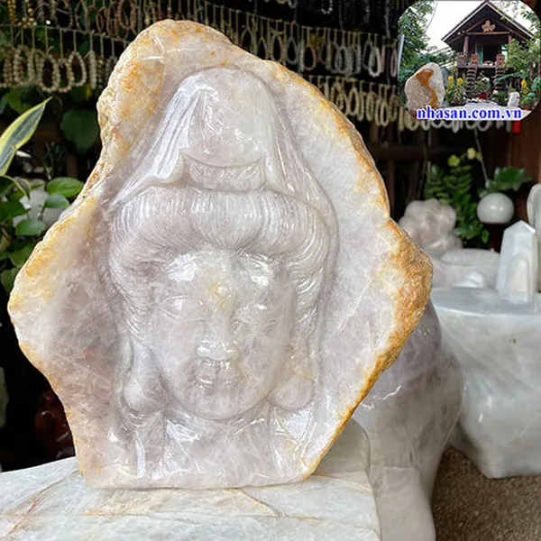 Tượng Phật Bà Quan Thế Âm Bồ Tát nặng 17.6kg, cao 31cm x ngang 30cm x dày 11cm -TP03