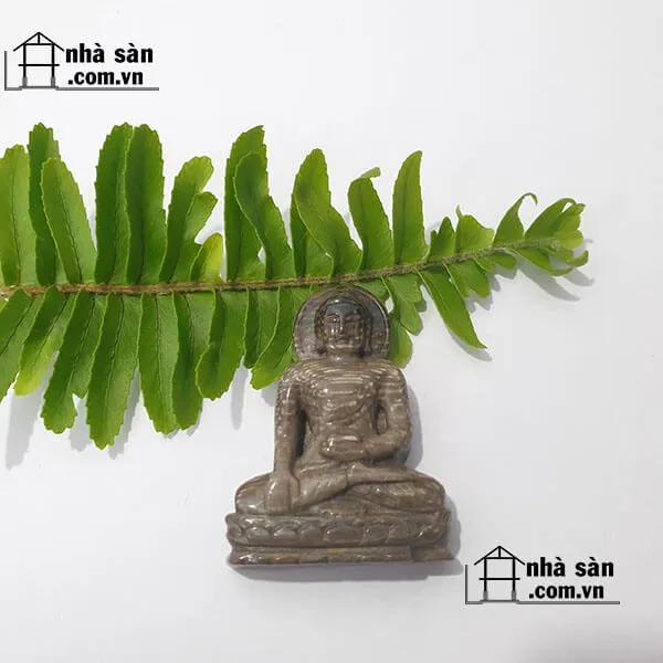 Mặt Dây Chuyền Phật Thích Ca Gỗ Hóa Thạch