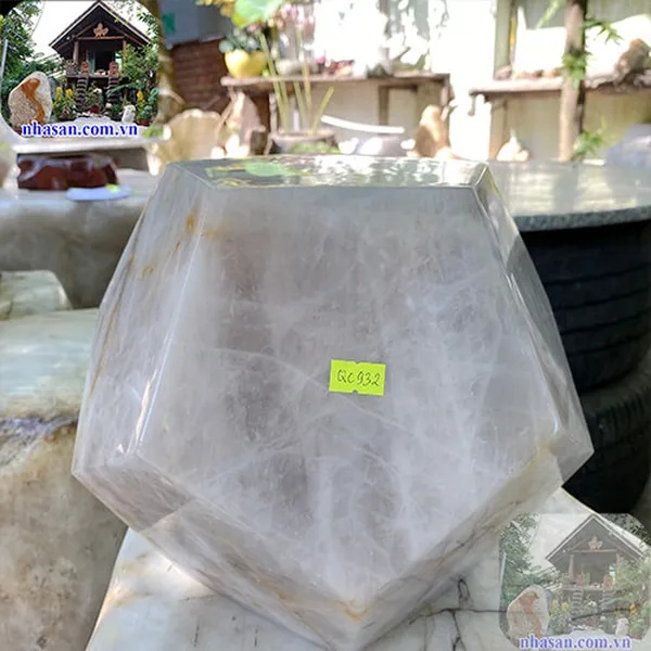 Quả cầu 12 mặt  25cm-22kg thạch anh hồng tự nhiên phong thủy
