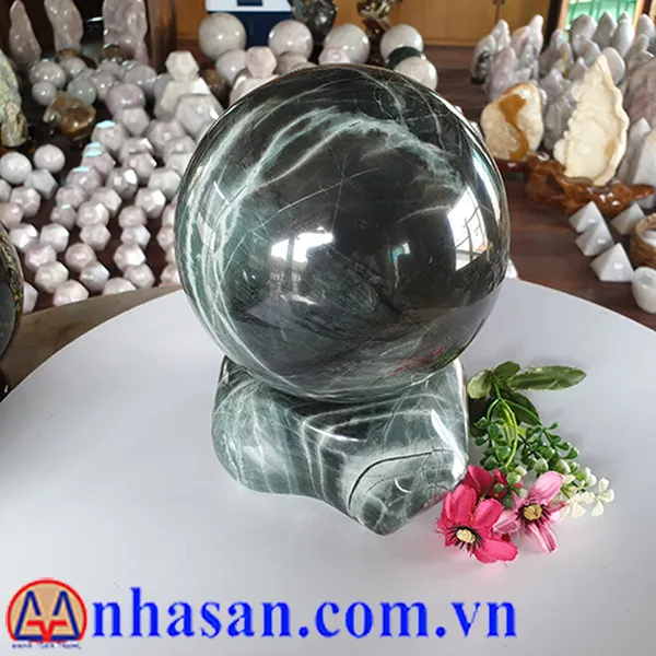 QUẢ CẦU ĐÁ CANXEDON PHONG THUỶ QC325