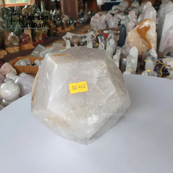 Quả Cầu Đá Thạch Anh 12 Mặt Trắng QC462
