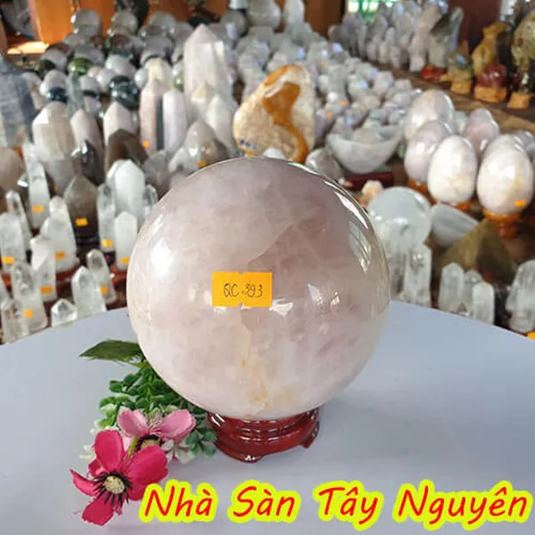 QUẢ CẦU ĐÁ THẠCH ANH HỒNG Phấn QC393