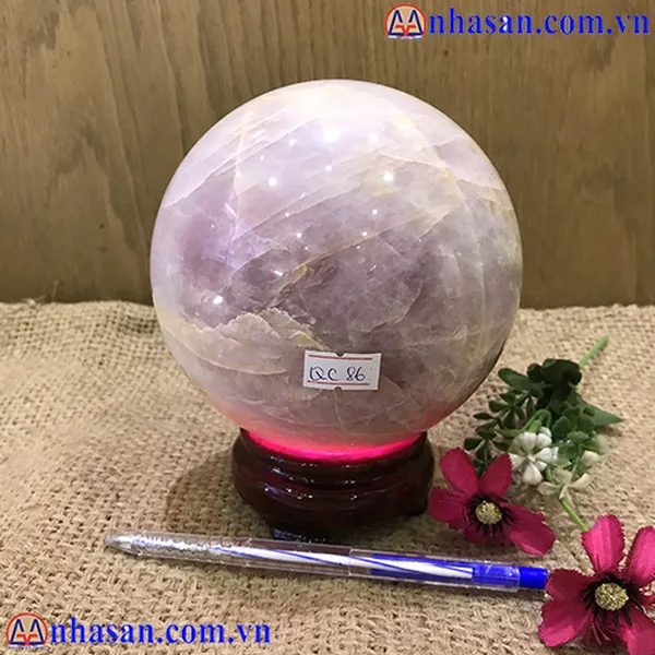 QUẢ CẦU ĐÁ THẠCH ANH HỒNG QC-86