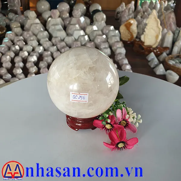 QUẢ CẦU ĐÁ THẠCH ANH HỒNG QC296