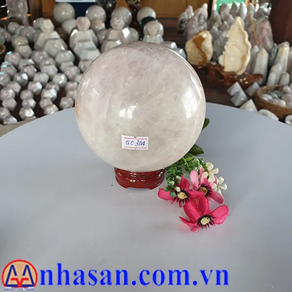 QUẢ CẦU ĐÁ THẠCH ANH HỒNG QC304
