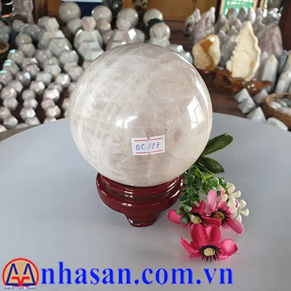 QUẢ CẦU ĐÁ THẠCH ANH HỒNG QC307