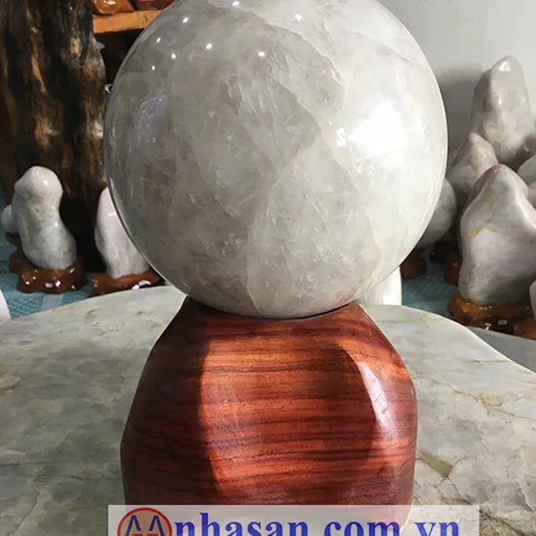 Quả cầu thạch anh trắng 20kg-QC12