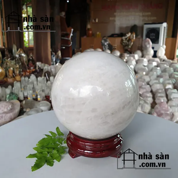 QUẢ CẦU ĐÁ THẠCH ANH TRẮNG QC653