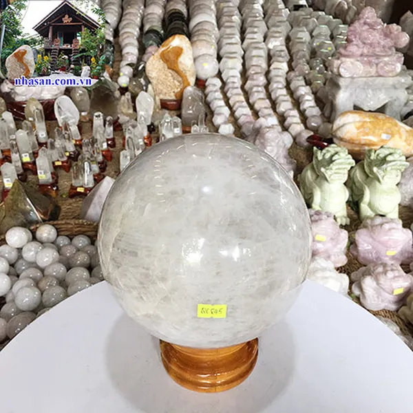 Quả Cầu Thạch Anh Trắng 19.5cm-10kg Tự Nhiên QC845