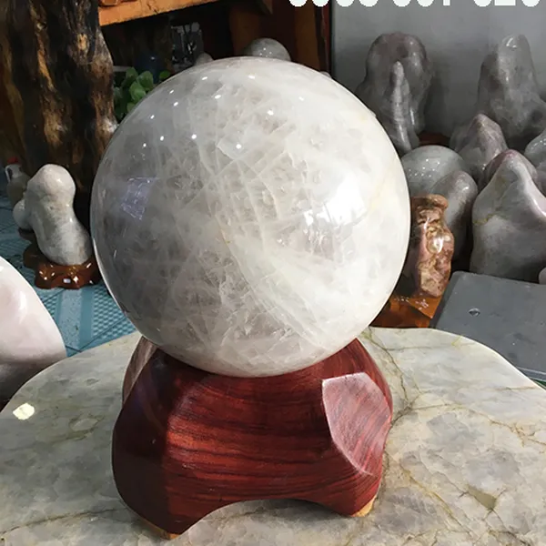 Quả cầu thạch anh trắng 21.6kg-QC10