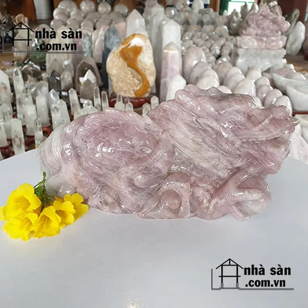 RỒNG ĐÁ THẠCH ANH HỒNG NGUYÊN KHỐI TỰ NHIÊN
