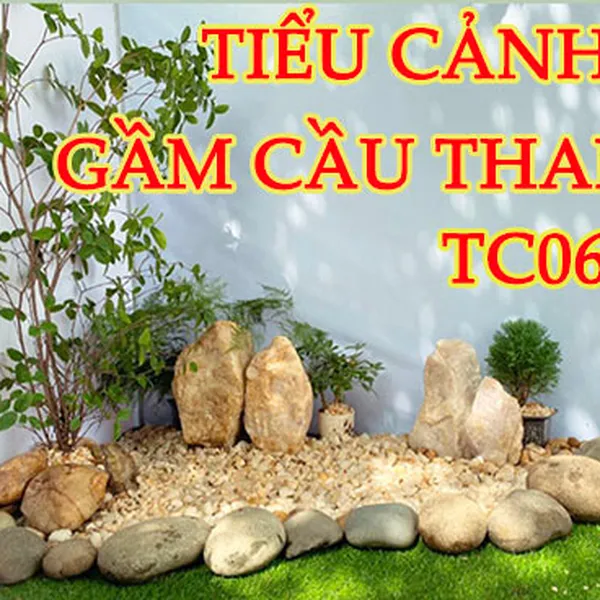 Tiểu cảnh phong thủy xử lý góc chết gầm cầu thang TC06