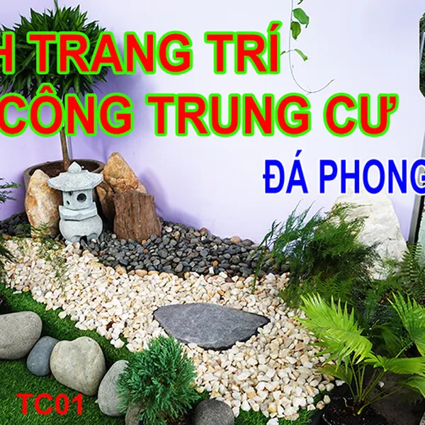 Small landscape decoration of the balcony of the feng shui stone apartment TC01