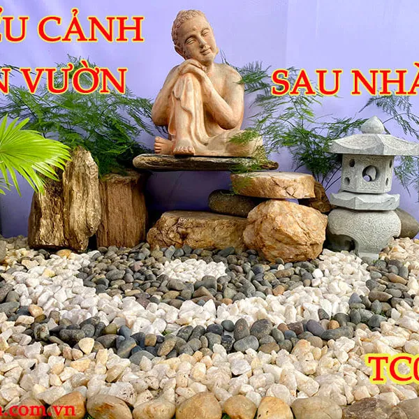 Trang trí tiểu cảnh sân vườn sau nhà mang năng lượng an nhiên TC04