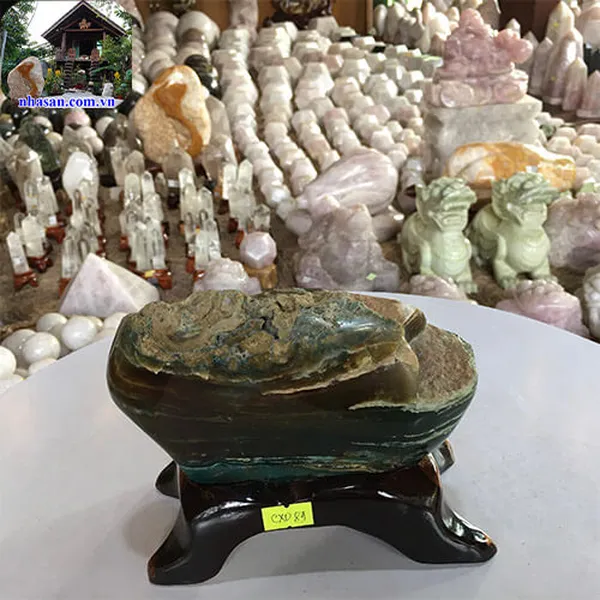 Trụ đá canxedon để bàn cực đẹp CXD89