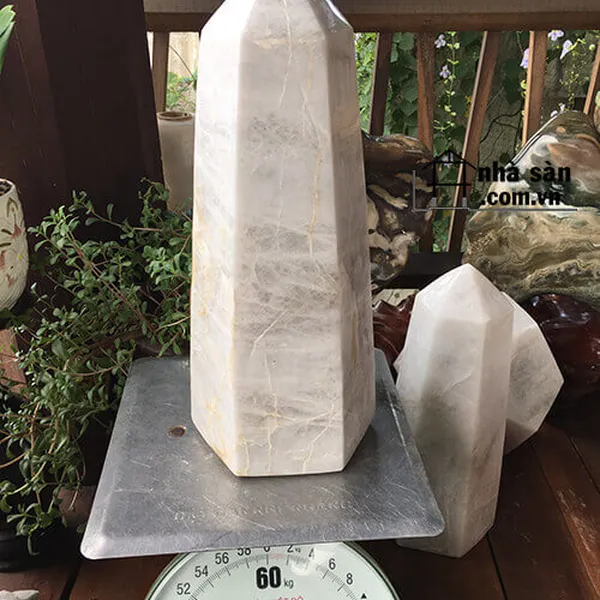 Trụ lục giác thạch anh trắng 17,2kg-T386