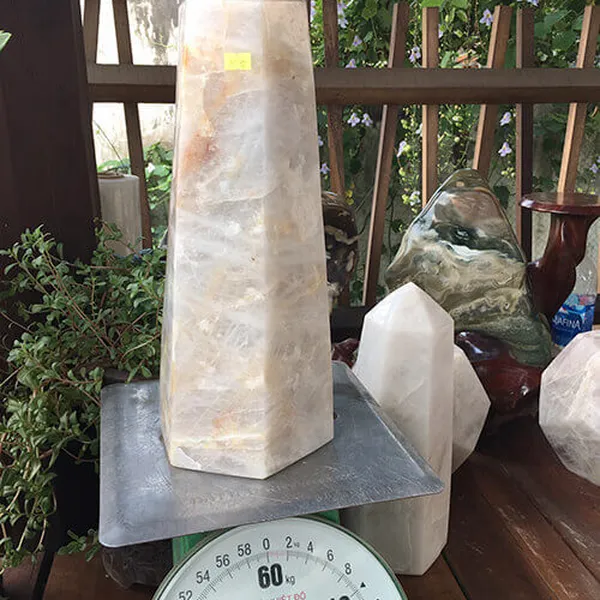 Trụ lục giác thạch anh trắng 17.5kg-T387
