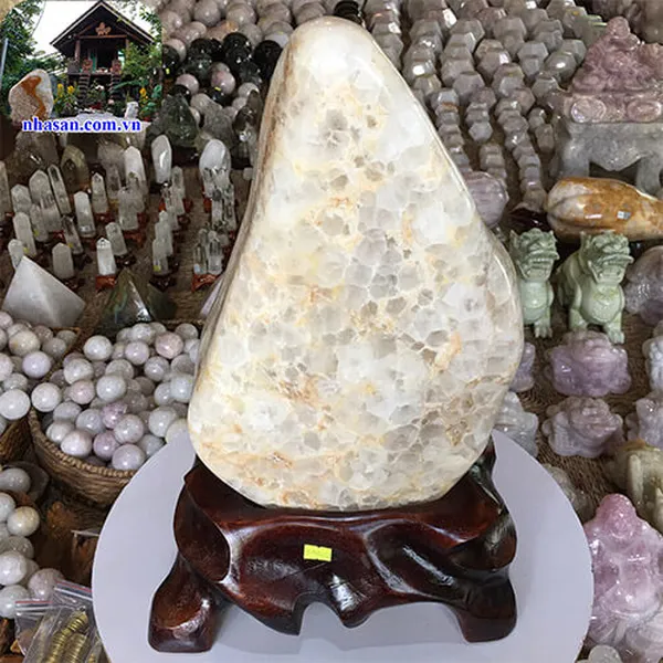 Trụ thạch anh bông vàng 20kg, cao 46cm x ngang 25cm - TAV131