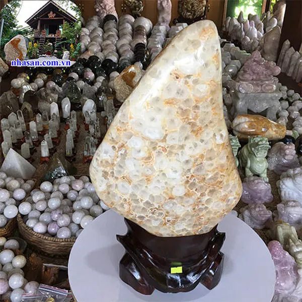 Trụ thạch anh bông vàng 19.4kg, cao 50cm x ngang 29cm - TAV129