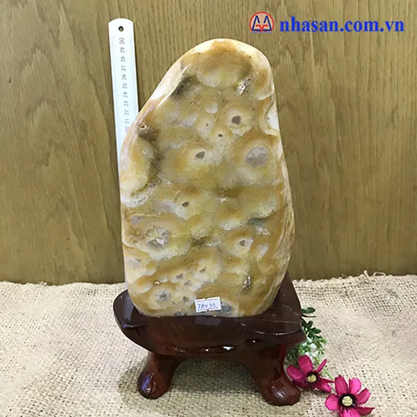 Trụ thạch anh bông vàng 7kg, cao 30cm x ngang 14cm x dày 10cm - TAV33