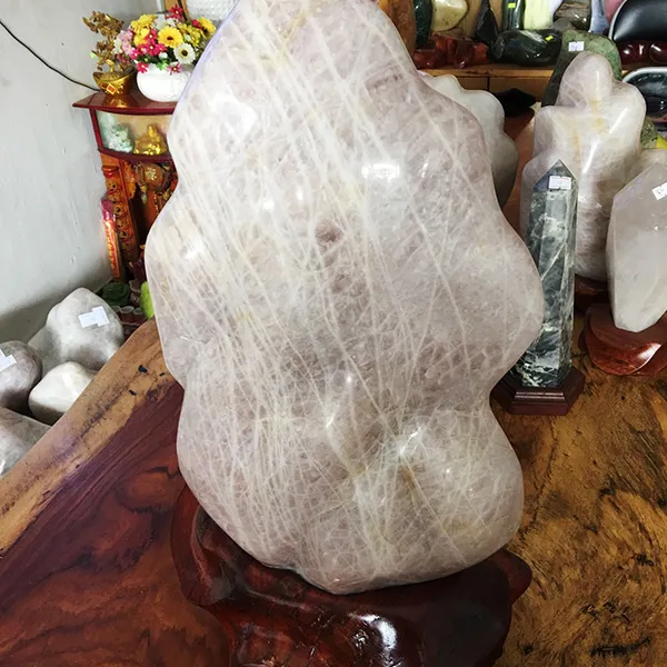 Trụ đá thạch anh hồng 18.8kg, cao 53cm - T29