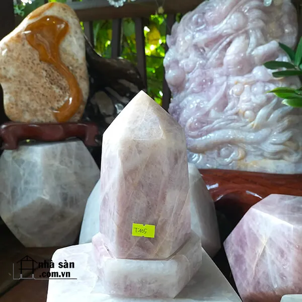 Trụ lục giác thạch anh hồng 3kg-T405