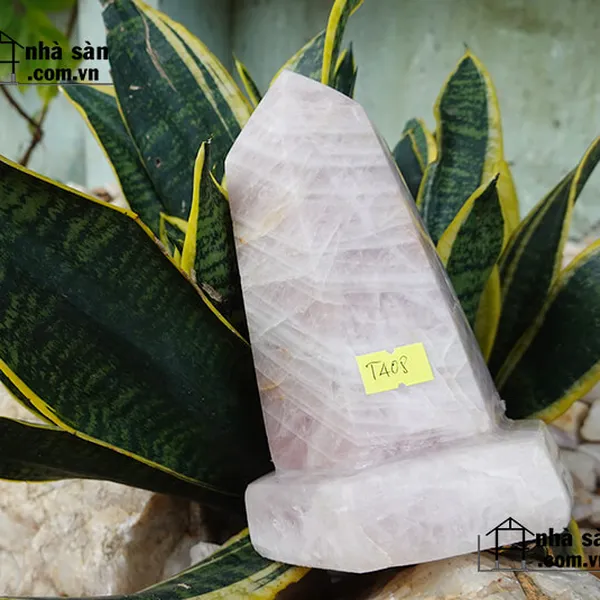 Trụ Lục Giác Đá Thạch Anh Hồng Tự Nhiên T408