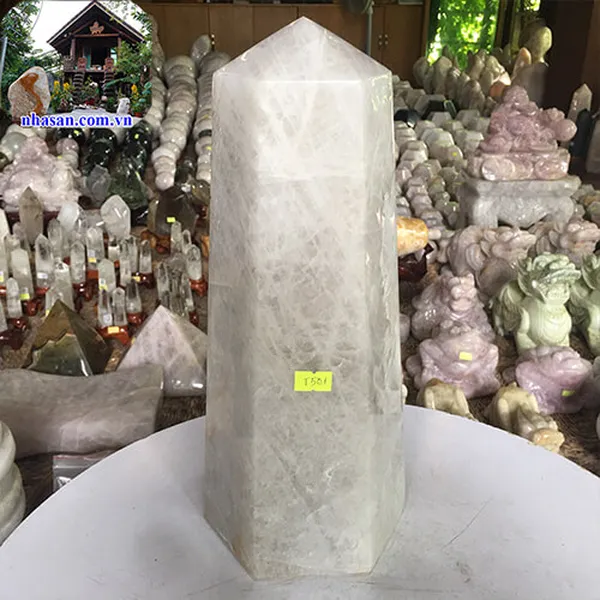 Trụ lục giác thạch anh trắng 7.6kg - T501