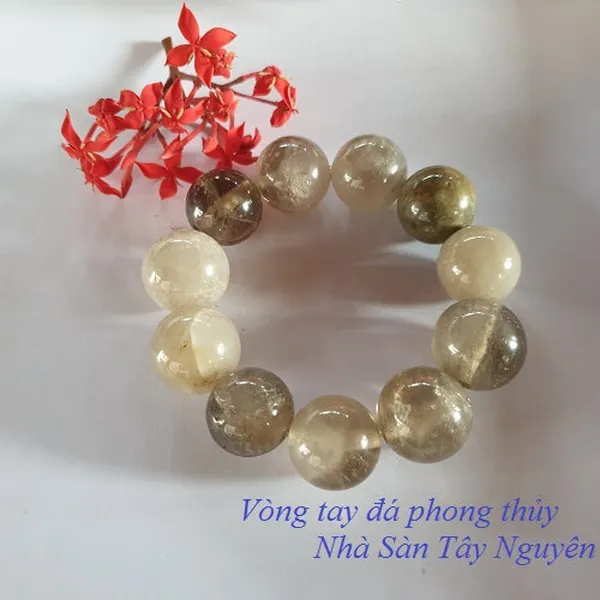Vòng tay đá thạch anh khói